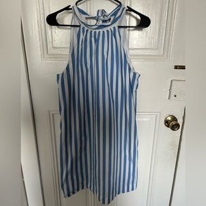 J. Crew Blue and White Striped Dress